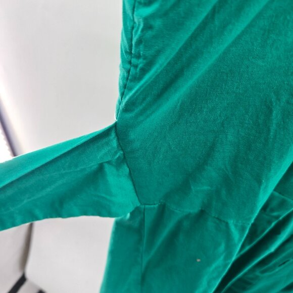 Maurices Kelly Green Knee Length White Stitching Cotton Dress Size Large - Picture 6 of 11